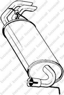 211077 Глушитель выхлопных газов конечный BOSAL подбор по vin на Brocar