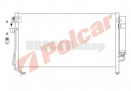 7241K8C2 Радиатор кондиционера SUBARU FORESTER, 03- POLCAR подбор по vin на Brocar