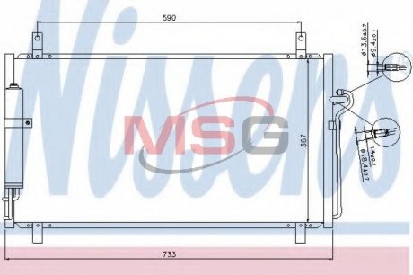 94935 Радіатор кондиціонера NISSENS підбір по vin на Brocar