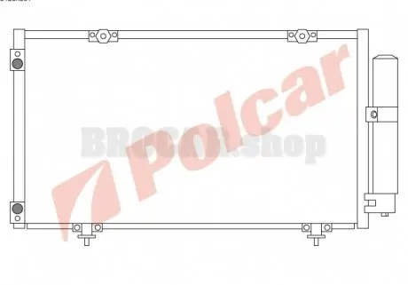 8123K8C1 Радіатор кондиціонера POLCAR підбір по vin на Brocar