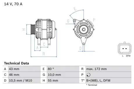 0986049370 Генератор BOSCH підбір по vin на Brocar
