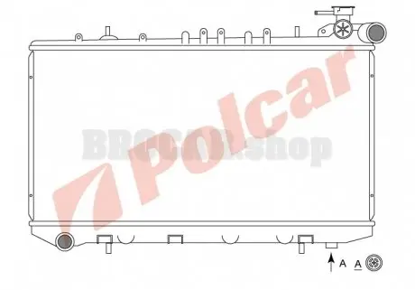 2729081 Радиатор двигателя SUNNY 91-95 N14/Y10 POLCAR подбор по vin на Brocar