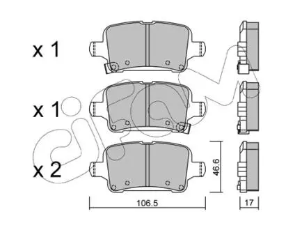82211160 KLOCKI HAMULC. OPEL ASTRA K 15- TYŁ CIFAM подбор по vin на Brocar