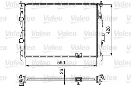735116 Радиатор, охлаждение двигателя VALEO підбір по vin на Brocar