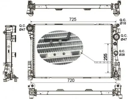 53141 Радіатор, охолодження двигуна 53141 NRF NRF підбір по vin на Brocar
