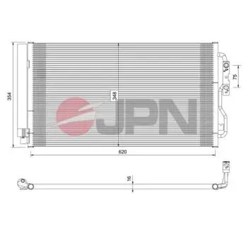 60C9088JPN Конденсатор, система кондиціонування повітря JPN подбор по vin на Brocar