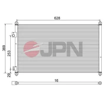 60C9100JPN Конденсатор, система кондиціонування повітря JPN підбір по vin на Brocar