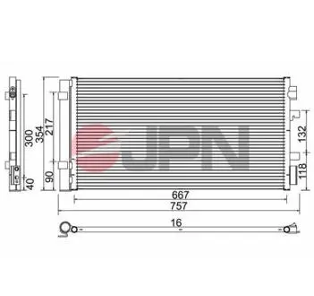 60C9128JPN Конденсатор, система кондиціонування повітря JPN підбір по vin на Brocar