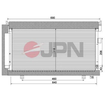 60C9132JPN CHŁODNICA KLIMATYZACJI JPN підбір по vin на Brocar