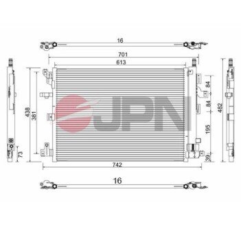 60C9148JPN CHŁODNICA KLIMATYZACJI JPN підбір по vin на Brocar