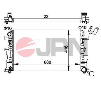 60C9066JPN CHŁODNICA SILNIKA JPN підбір по vin на Brocar