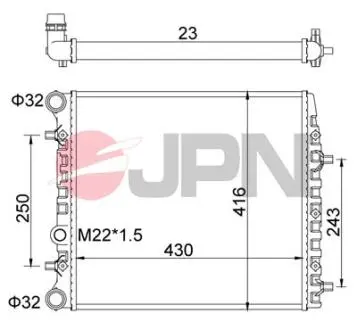60C9057JPN CHŁODNICA SILNIKA JPN подбор по vin на Brocar