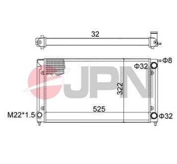 60C9053JPN CHŁODNICA SILNIKA JPN підбір по vin на Brocar