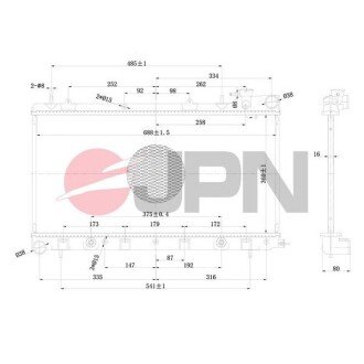 60C9050JPN CHŁODNICA SILNIKA JPN підбір по vin на Brocar