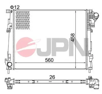 60C9039JPN Радіатор, система охолодження двигуна JPN подбор по vin на Brocar