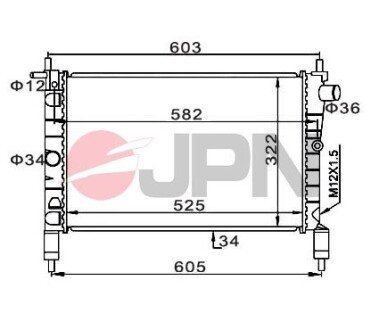 60C9030JPN CHŁODNICA SILNIKA JPN підбір по vin на Brocar