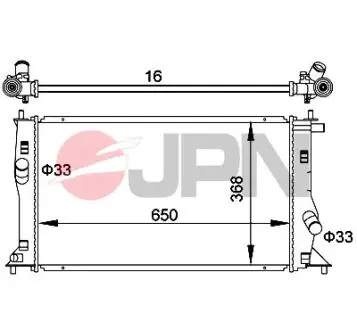 60C9027JPN CHŁODNICA SILNIKA JPN підбір по vin на Brocar