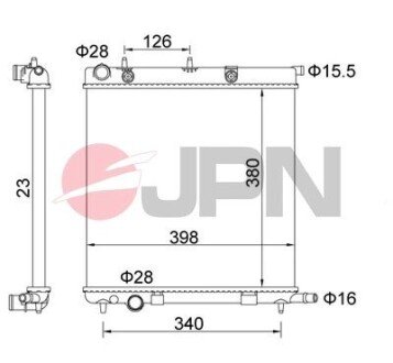 60C9013JPN CHŁODNICA SILNIKA JPN підбір по vin на Brocar