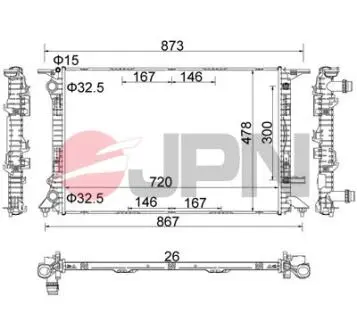 60C9005JPN CHŁODNICA SILNIKA JPN підбір по vin на Brocar