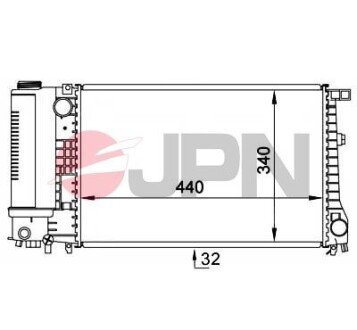 60C9007JPN CHŁODNICA SILNIKA JPN підбір по vin на Brocar