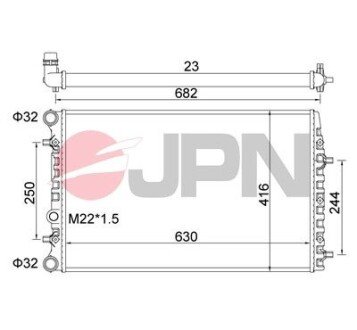 60C9056JPN CHŁODNICA SILNIKA JPN підбір по vin на Brocar