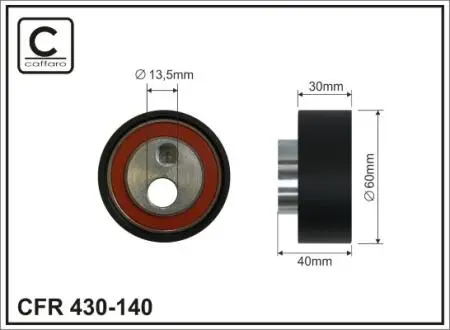 430140 Ролик натяжитель Citroen/Peugeot 1.9/2.0 HDI 98- CAFFARO подбор по vin на Brocar