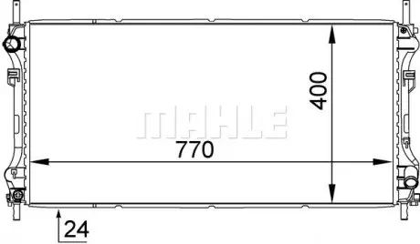 CR1143000S Радиатор охлаждения Ford Transit 2.0DI 00-06 MAHLE / KNECHT підбір по vin на Brocar