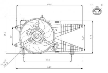 47963 WENTYLATOR CHŁODNICY FIAT PUNTO 1.9D 99-05 NRF підбір по vin на Brocar