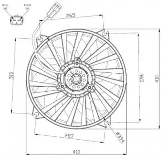 47962 WENTYLATOR CHŁODNICY CITROEN C4 10- NRF підбір по vin на Brocar