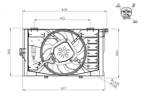 47952 WENTYLATOR CHŁODNICY BMW I3 14- NRF підбір по vin на Brocar