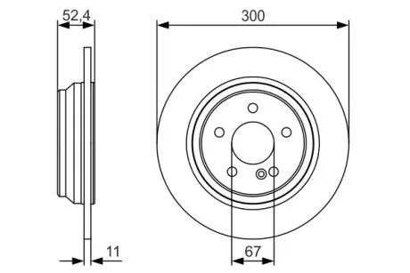 0986479S33 Диск тормозной BOSCH підбір по vin на Brocar