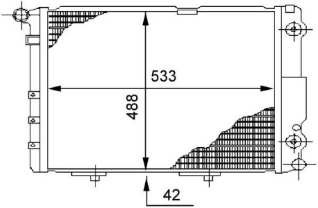 CR294000S Радиатор охлаждения MB E-class (W124) 2.0-3.0D 84-93 MAHLE / KNECHT підбір по vin на Brocar