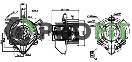 18600013 Вентилятор салона PROFIT подбор по vin на Brocar