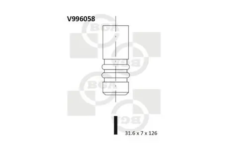 V996058 Клапан двигателя BGA подбор по vin на Brocar