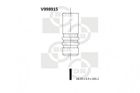 V998915 Клапан двигателя BGA подбор по vin на Brocar