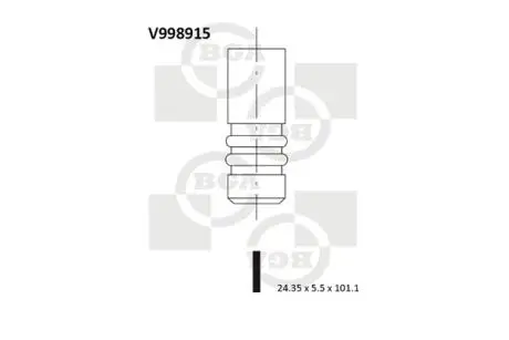 V998915 Клапан двигуна BGA підбір по vin на Brocar