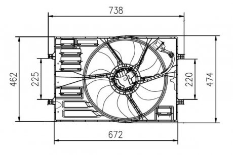 47950 WENTYLATOR CHŁODNICY VW/AUDI/SEAT/SKODA 12- NRF підбір по vin на Brocar