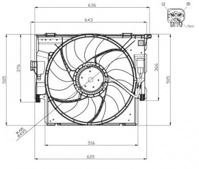 47956 WENTYLATOR CHŁODNICY BMW 1/2/3/4 SERIES 14- NRF подбор по vin на Brocar