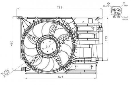 47954 WENTYLATOR CHŁODNICY BMW 2-SERIES 14- NRF підбір по vin на Brocar