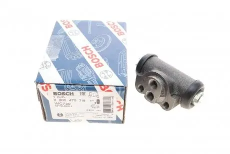0986475718 Циліндр гальмівний BOSCH підбір по vin на Brocar
