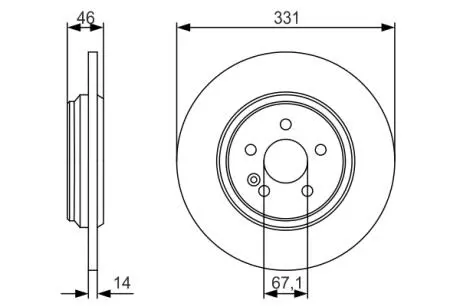 0986479S12 Тормозной диск BOSCH підбір по vin на Brocar