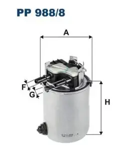 PP9888 Фільтр палива FILTRON підбір по vin на Brocar