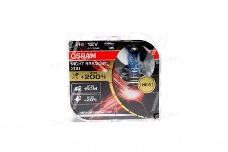64193NB200HCB Лампа фарна H4 12V 60 / 55W P43t NIGHT BREAKER (+200) компл.(вир-во OSRAM) OSRAM підбір по vin на Brocar