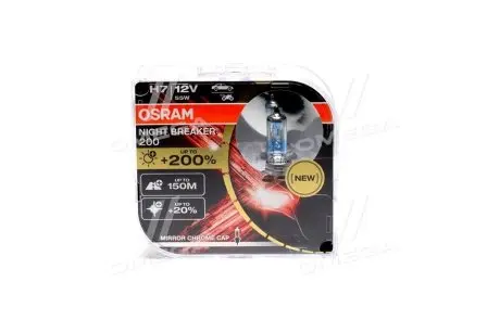 64210NB200HCB Лампа фарна H7 12V 55W PX26d NIGHT BREAKER (+200) компл.(вир-во OSRAM) OSRAM підбір по vin на Brocar