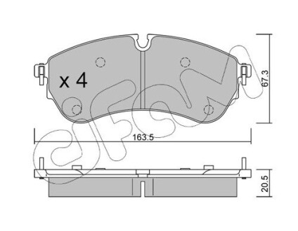 82211730 Гальмівні колодки перед.VW HCV Crafter 2.0 16- CIFAM підбір по vin на Brocar