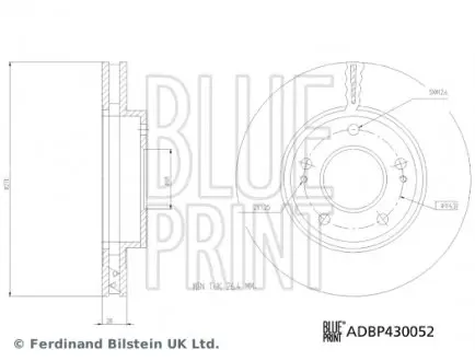 ADBP430052 Tarcza ham. MITSUBISHI BLUE PRINT підбір по vin на Brocar