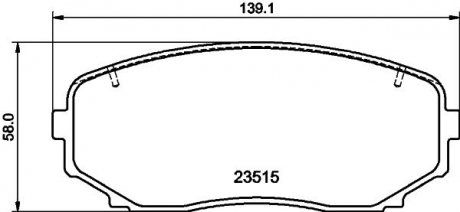 8DB355032941 Гальмівні колодки перед. Mazda CX-7/CX-9 07- (sumitomo) HELLA підбір по vin на Brocar