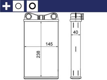 AH7000S Радіатор пічки Audi A4 00-09 MAHLE / KNECHT підбір по vin на Brocar