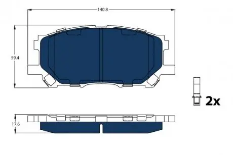 GDB3338BTE Гальмівні колодки, дискові TRW підбір по vin на Brocar