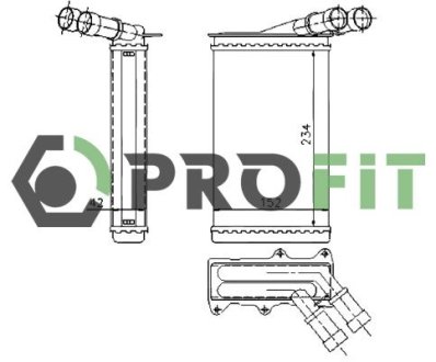 17600080 Радиатор печки PROFIT подбор по vin на Brocar